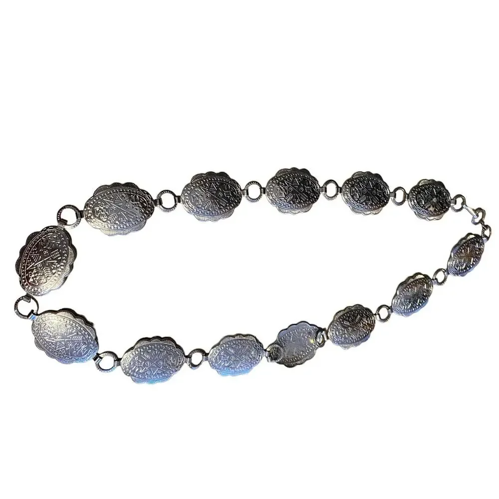 Women's Silver Metal Fashion Belt 26-32